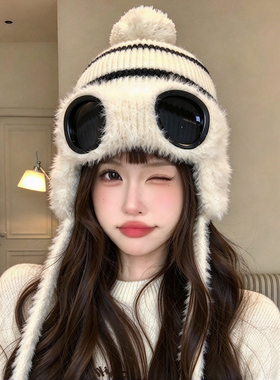冬季女款加绒护耳雷锋帽
