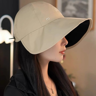 夏季UPF50+大檐显脸小防晒渔夫帽
