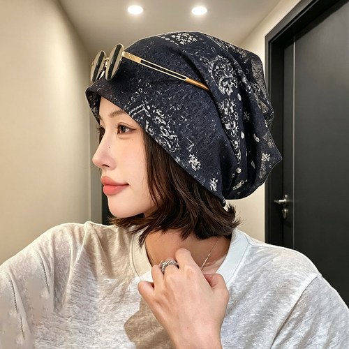 秋季女款透气显脸小堆堆帽