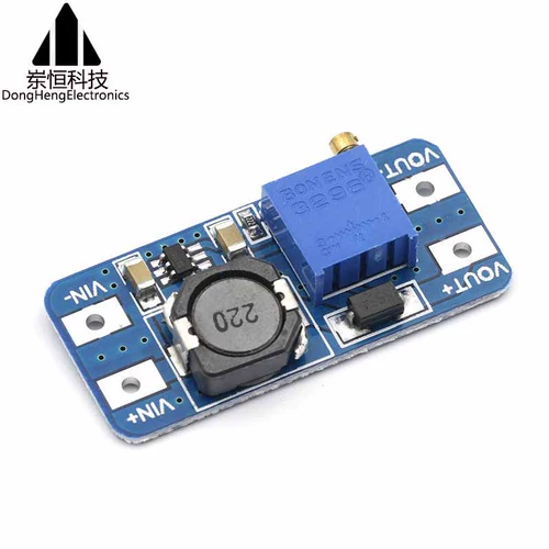 MT3608 DC Booster Module 2A Напряжение платы 2-24 В литра 5/9/128 В может быть отрегулирована без лидерства