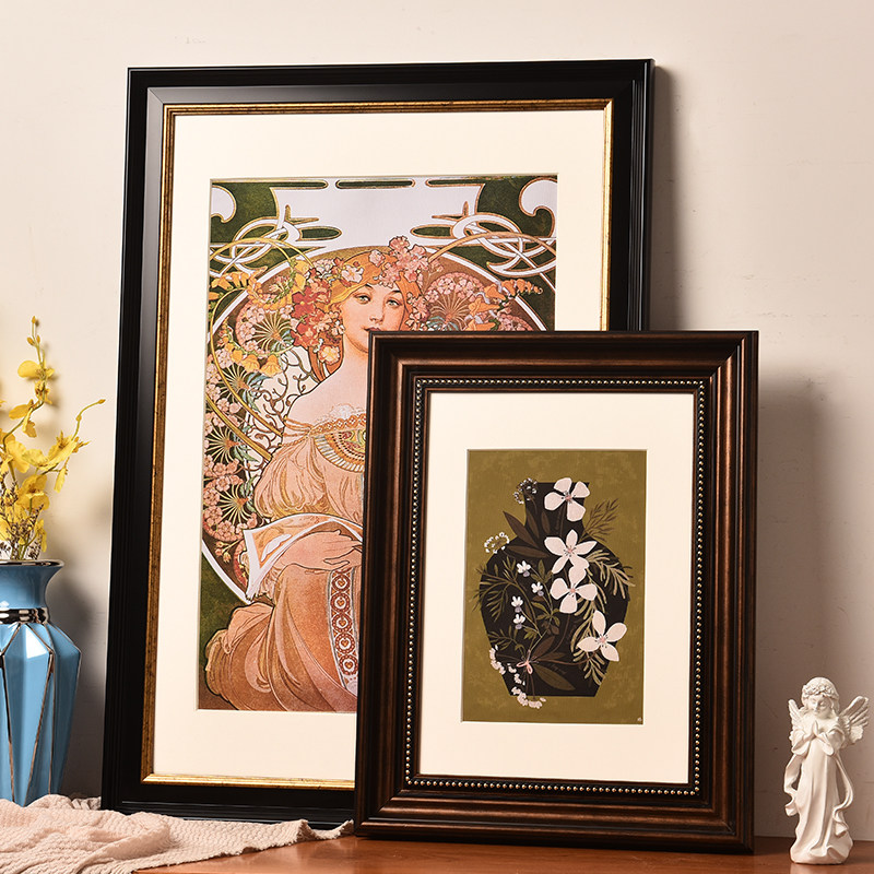 欧式复古画框大尺寸海报相框装裱A3a4开8K空框定制水彩油画框架挂