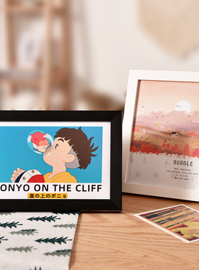 10x10cm A5A4纸油画棒绘画作品装裱展示框手帐小相框可挂摆台画框