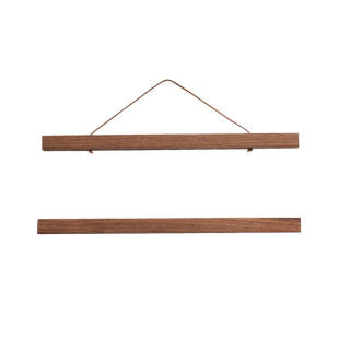 磁铁性吸附实木挂画夹挂画神器卷轴画芯夹挂轴挂墙海报挂杆框架