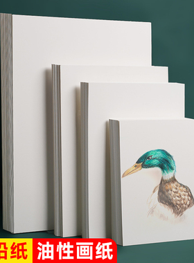 曼蒂克彩铅纸美术专用A4白色卡纸绘图绘画纸硬白卡手抄报画纸素描美术画画用卡纸动物彩墨线描