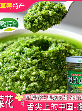 韭菜花酱 拌面下饭神器火锅蘸料手绿色无添加内蒙古草莓特产野生