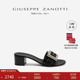 Giuseppe 礼物 ZanottiGZ女士精美方扣水钻粗跟凉鞋