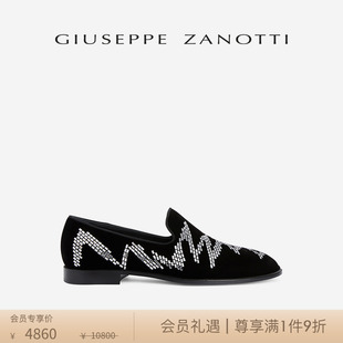 英伦风带水钻刺绣一脚蹬懒人鞋 Giuseppe 时尚 乐福鞋 ZanottiGZ男士