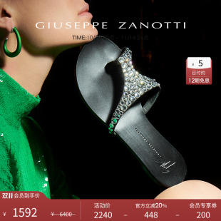 臻选特惠 拖鞋 Giuseppe 水钻平底凉鞋 女鞋 ZanottiGZ女士春夏款