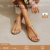 ZanottiGZ女士水钻平底夹趾凉鞋 Giuseppe 礼物