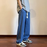 纯色复古拖地牛仔裤BK330-P45，男装牛仔裤，星座515