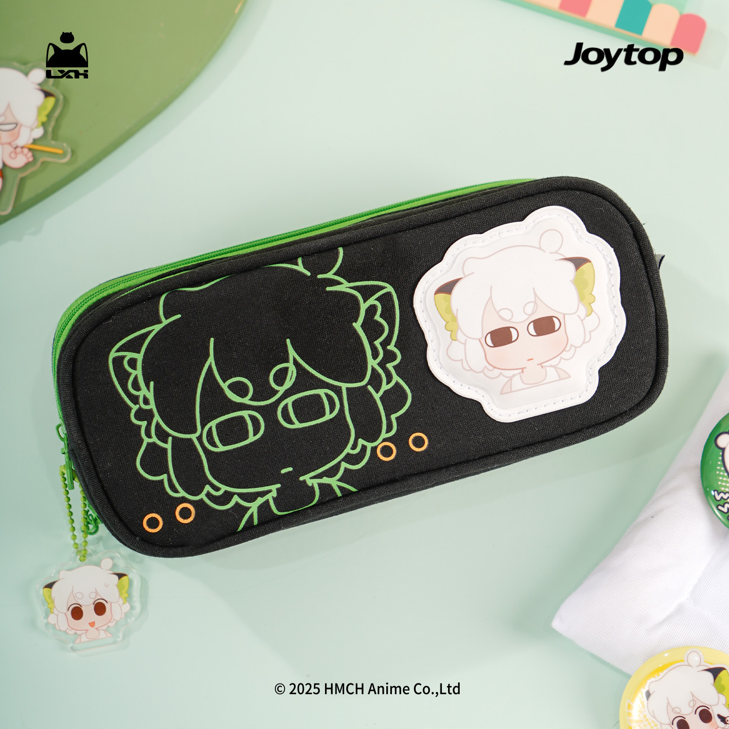 Joytop悦木罗小黑美好的一天双层大容量笔袋卡通笔袋高颜值笔盒文具袋大容量学生超火爆款2025新款正版