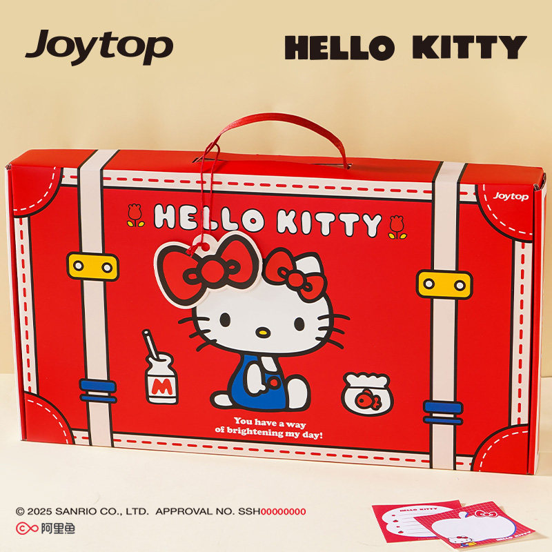 Joytop悦木正版三丽鸥凯蒂猫文具手账礼盒 hellokitty文具大礼盒 手账大礼包 学生生日过节礼物 新年礼物