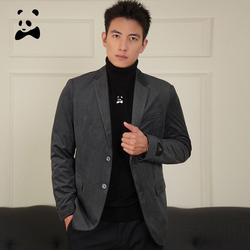 【暗肌理绒感】CANUDILO/卡奴迪路 轻奢丝绒商务时尚男便装西服