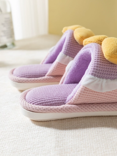 Детские тапочки, милая детская удерживающая тепло нескользящая демисезонная обувь для принцессы, мягкая подошва