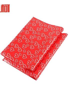 上柯W0543彩印红色编织袋红心pp塑料编织袋防水覆膜物流快递袋80*