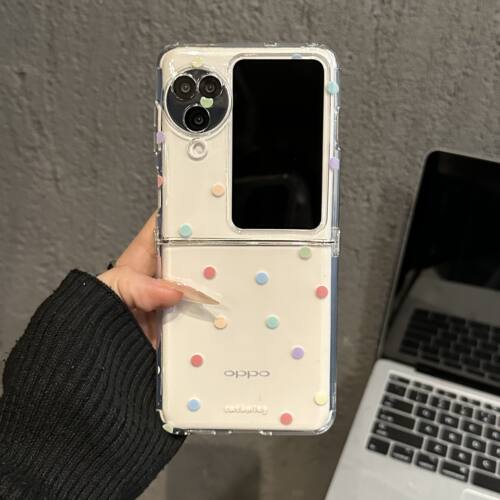 适用OPPOFINDN3FLIP折叠直边oppo手机壳find新款n3flip折叠屏保护套FINDN2FLIP超薄全包防摔彩色波点