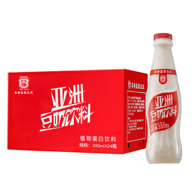 亚洲（ASIA）豆奶 植物蛋白饮料 330ml*24瓶 整箱