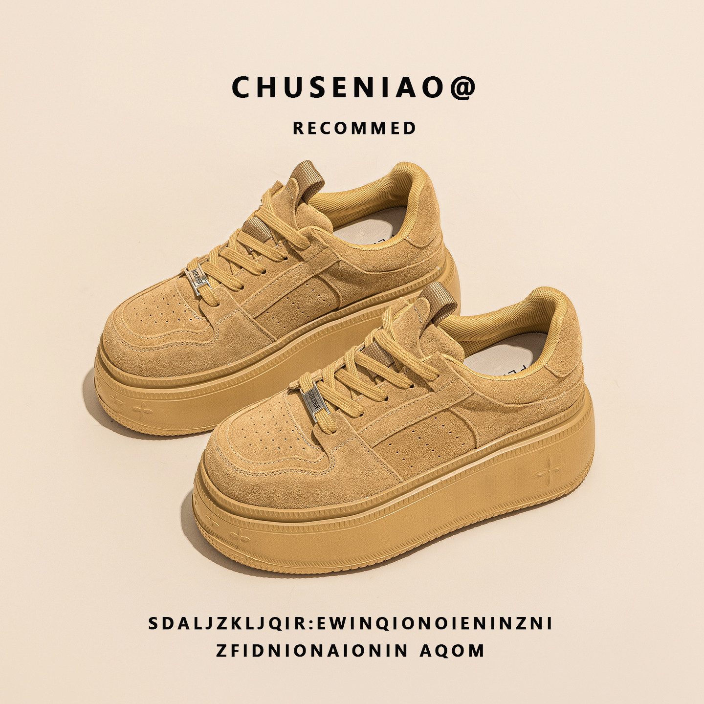 欧货复古真皮黄色厚底运动鞋女2026春季新款时尚增高轻便休闲板鞋,女鞋,时尚休闲鞋,淘宝优惠券,粉丝福利购,淘宝优惠卷