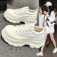 女2026春季 新款 爆款 真皮厚底小白鞋 增高小个子松糕轻便休闲运动鞋