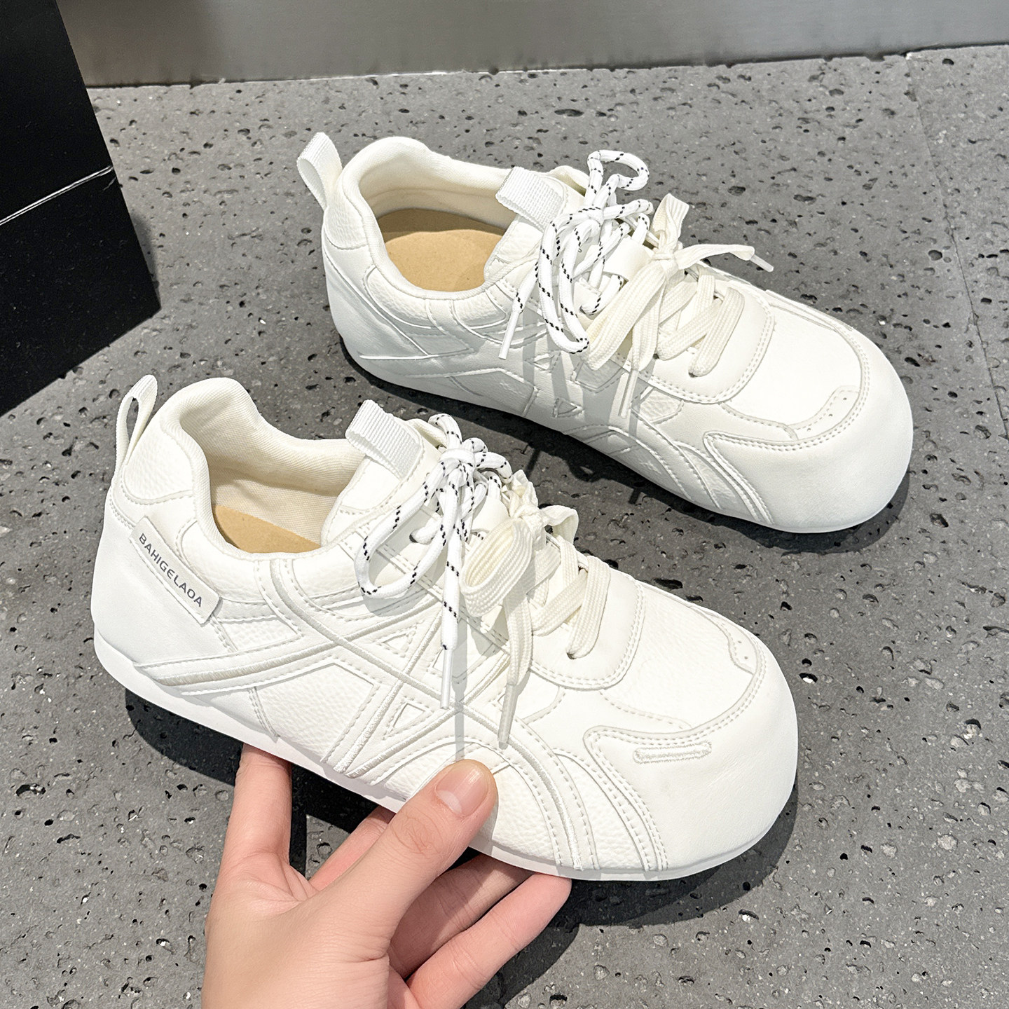 春季显脚小德训鞋女鞋2025新款真皮软底板鞋不累脚休闲运动小白鞋,女鞋,德训鞋,淘宝优惠券,粉丝福利购,淘宝优惠卷