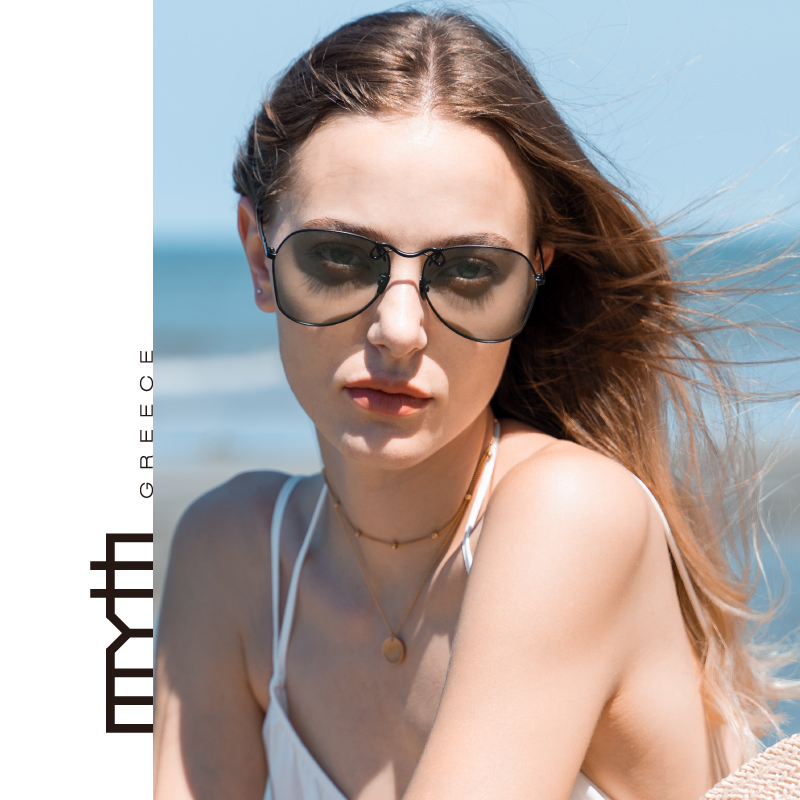 MYTH摩登蛇形中梁飞行员太阳镜