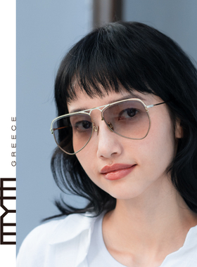 MYTH创新镂空设计飞行员太阳眼镜镭射工艺双色ROMAN蛤蟆镜MS2305