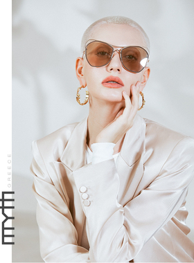 MYTH硬核时尚太阳镜个性不规则防紫外线大框修脸墨镜男女MS1824