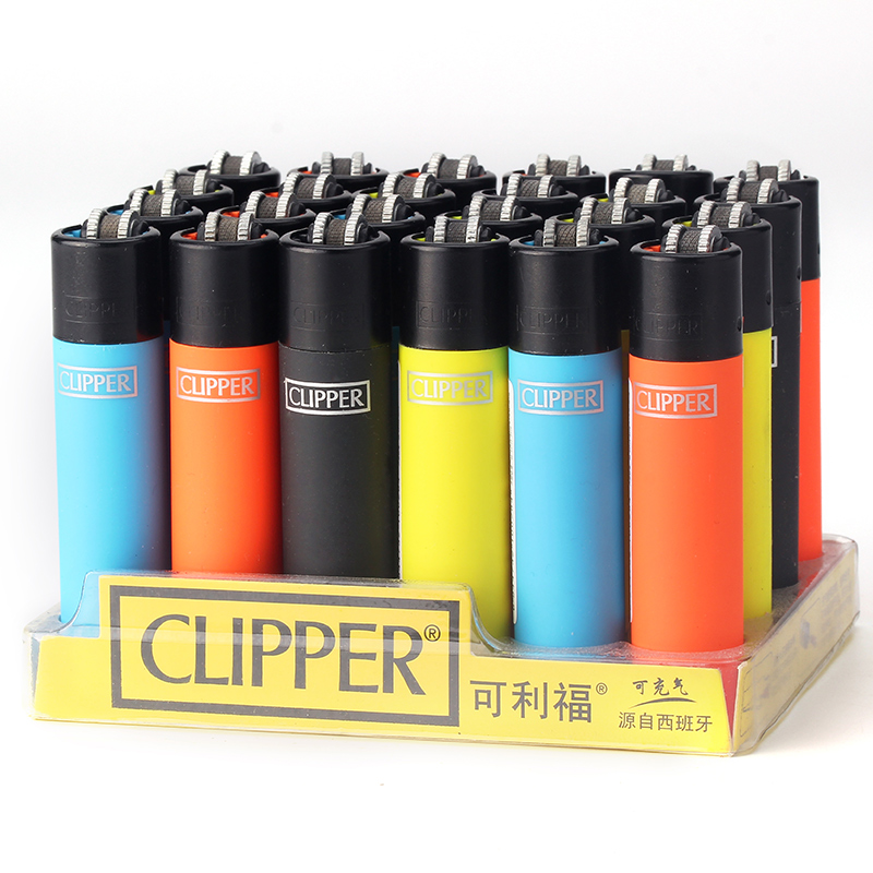 clipper西班牙品牌创意可利福大号塑料砂轮火石充气打火机