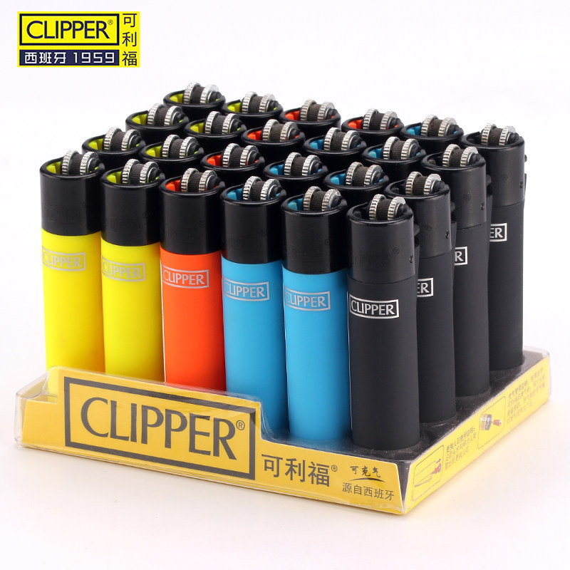 CLIPPER/可利福个性创意塑料橡皮漆大号砂轮明火充气打火机