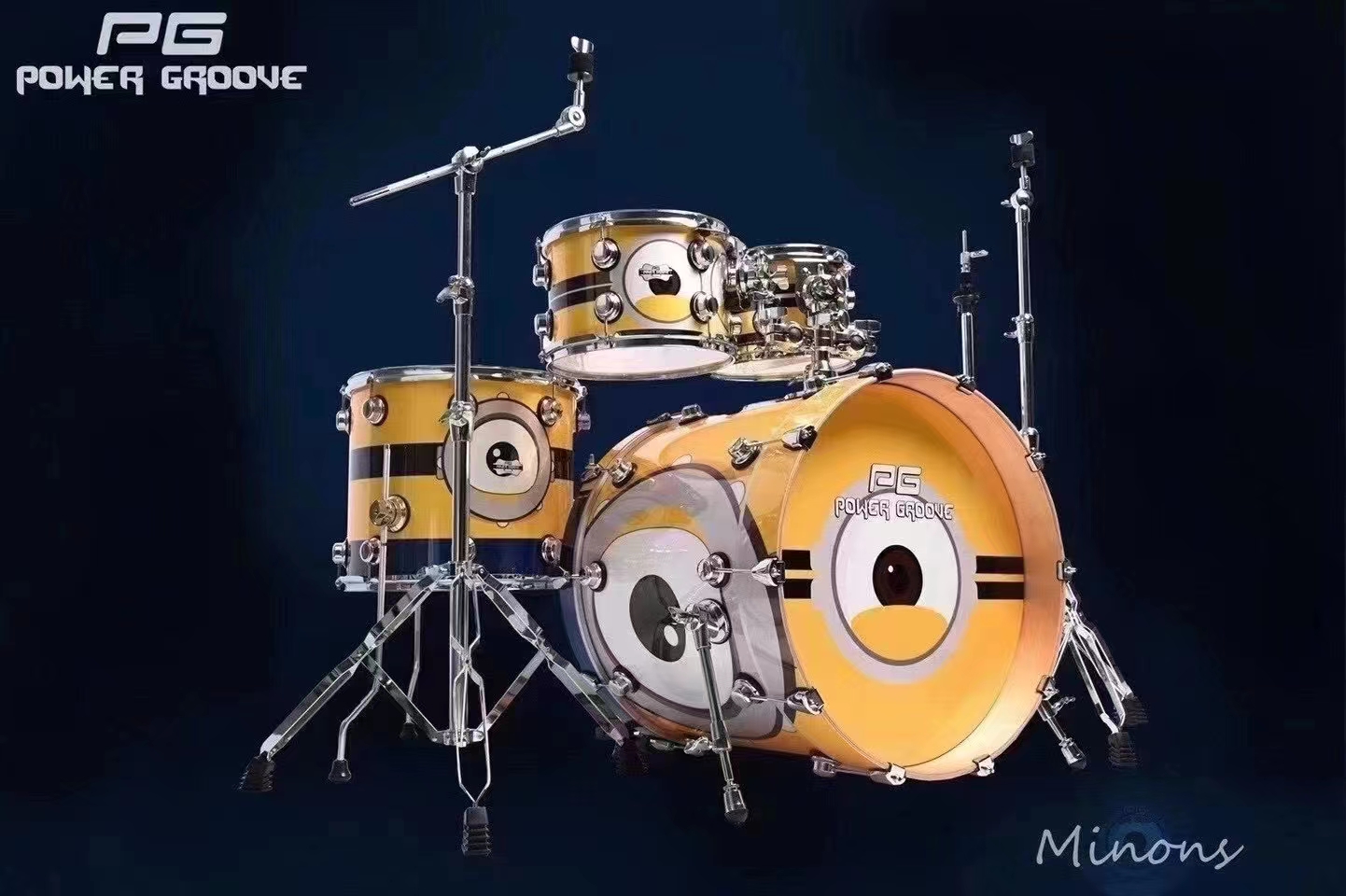 PG架子鼓钢铁侠小黄人蜘蛛侠初学