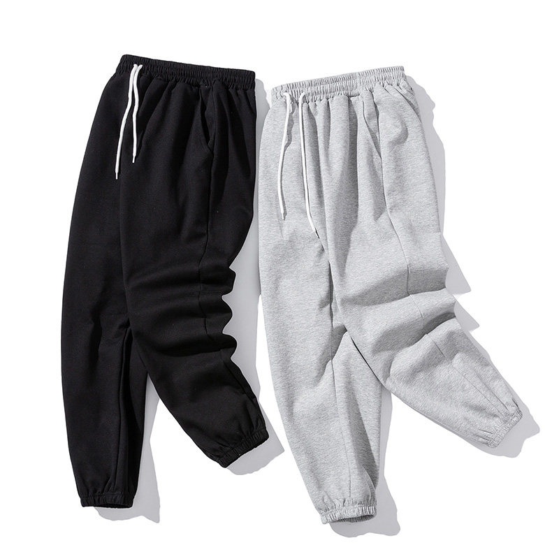 @新款運動長褲男士九分休閒褲薄款寬鬆舒適束腳褲子長衛褲