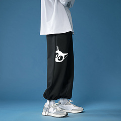 日系褲子潮牌港風運動褲韓版潮流寬鬆束腳休閒長褲