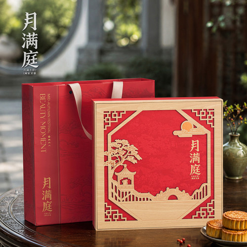 中秋月饼包装礼盒2026新款8粒装高档国风天地盖礼品盒空礼盒包装