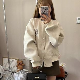 韩系chic学院风甜妹棒球服女春秋2025新款慵懒宽松显瘦ins潮外套