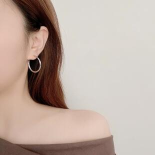 简约大圈圈原創耳飾网红同款耳环高级感耳饰小众时尚女士饰品