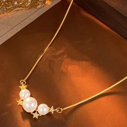 韩版星星项链轻奢配饰女夏季饰品小众设计简约高级感项链