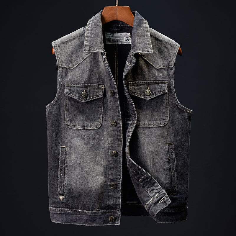 春秋款机车牛仔马甲男坎肩春季怀旧潮流帅气男士,男装,常规马甲,淘宝优惠券,粉丝福利购,淘宝优惠卷