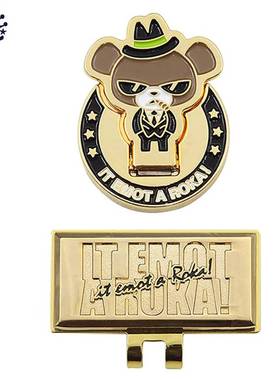 新款 日本SNIPE大板熊高尔夫3D球位标SP214CM马克mark小熊球位标