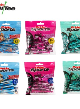 2025新品美国Pride高尔夫球TEE流体画彩色涂鸦木梯球钉炫酷球tee