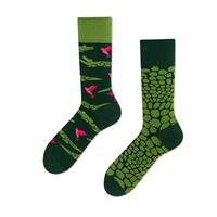 SSWEATSHOP AB Cartoon asymmetrical creative couple Street style contrasting color mandarin duck Instagram mid-tube trendy sock girls thumbnail 3