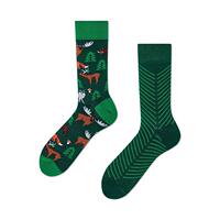 SSWEATSHOP AB Cartoon asymmetrical creative couple Street style contrasting color mandarin duck Instagram mid-tube trendy sock girls thumbnail 2