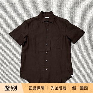 国内现货Loro Piana 诺悠翩雅25春夏新款亚麻纯色LP男士短袖衬衫