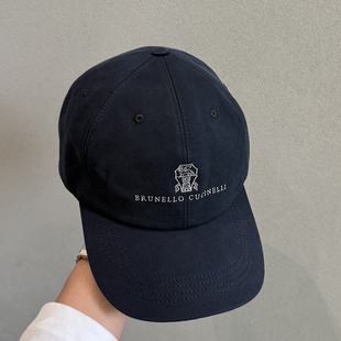 logo徽标刺绣黑色男士 款 棒球帽BC Cucinelli经典 国内现货Brunello