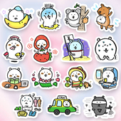 自嘲熊贴纸joke bear对自己吐槽 白熊可爱卡通手帐防水手机贴画