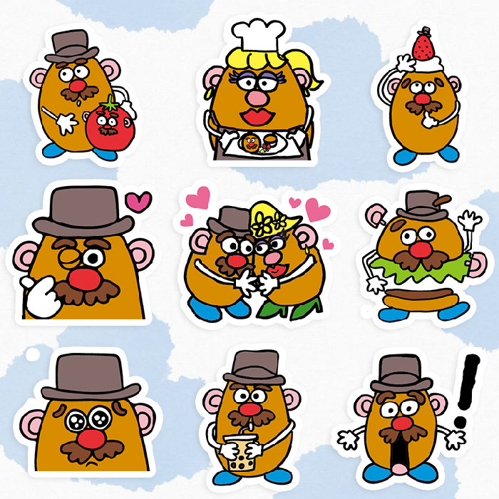 迪士尼玩具总动员土豆蛋头先生potato head手账手机壳防水贴纸