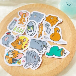 TOM and JERRY猫和老鼠汤姆杰瑞手账电脑手机壳IPAD防水周边贴纸