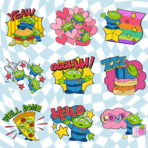 迪士尼玩具总动员三眼仔防水贴纸