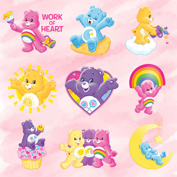 care bears爱心小熊毛绒玩具 手帐笔记本手机壳水杯ipad防水贴纸