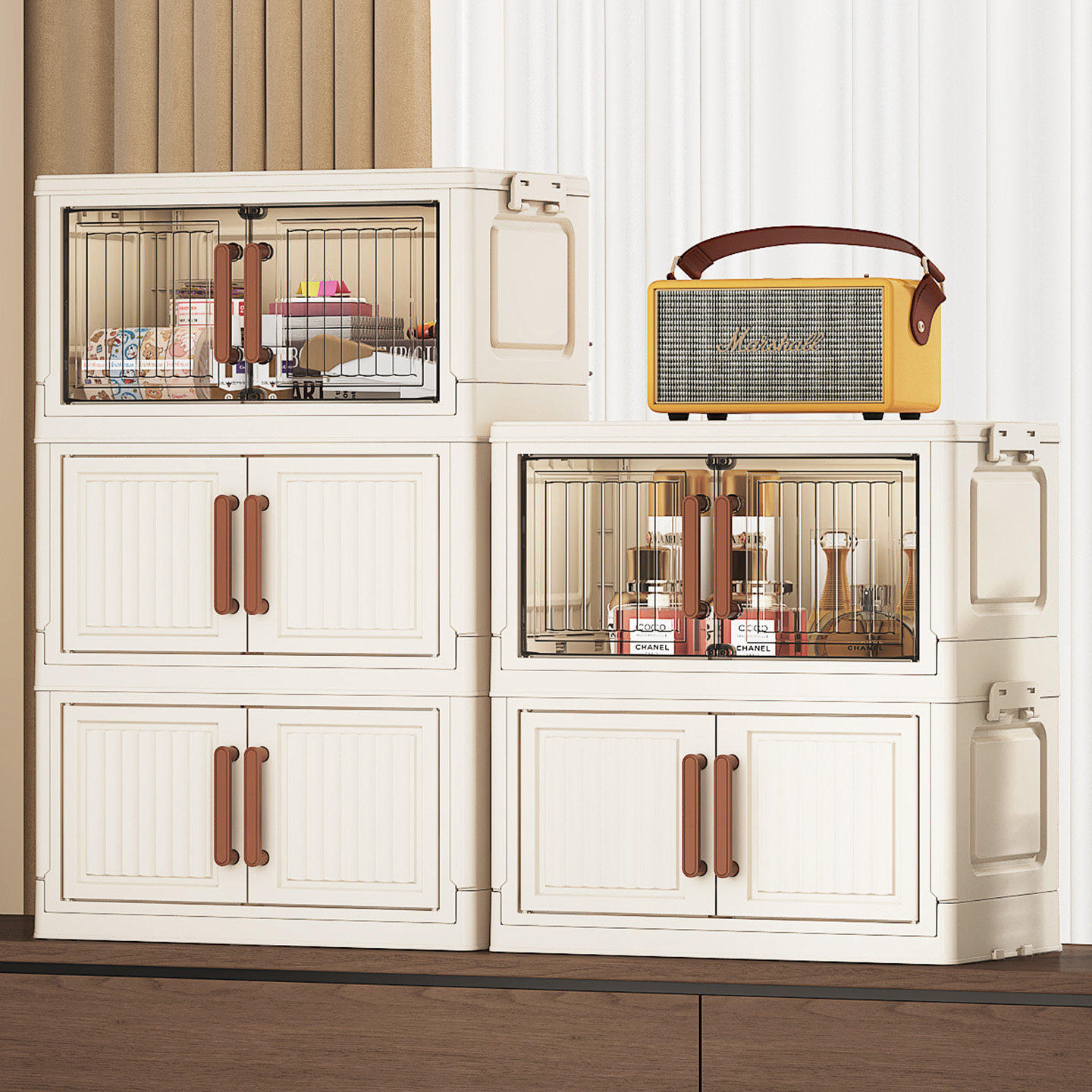 桌面收纳盒多层办公室工位神器书桌上收纳柜子文具零食杂物置物架