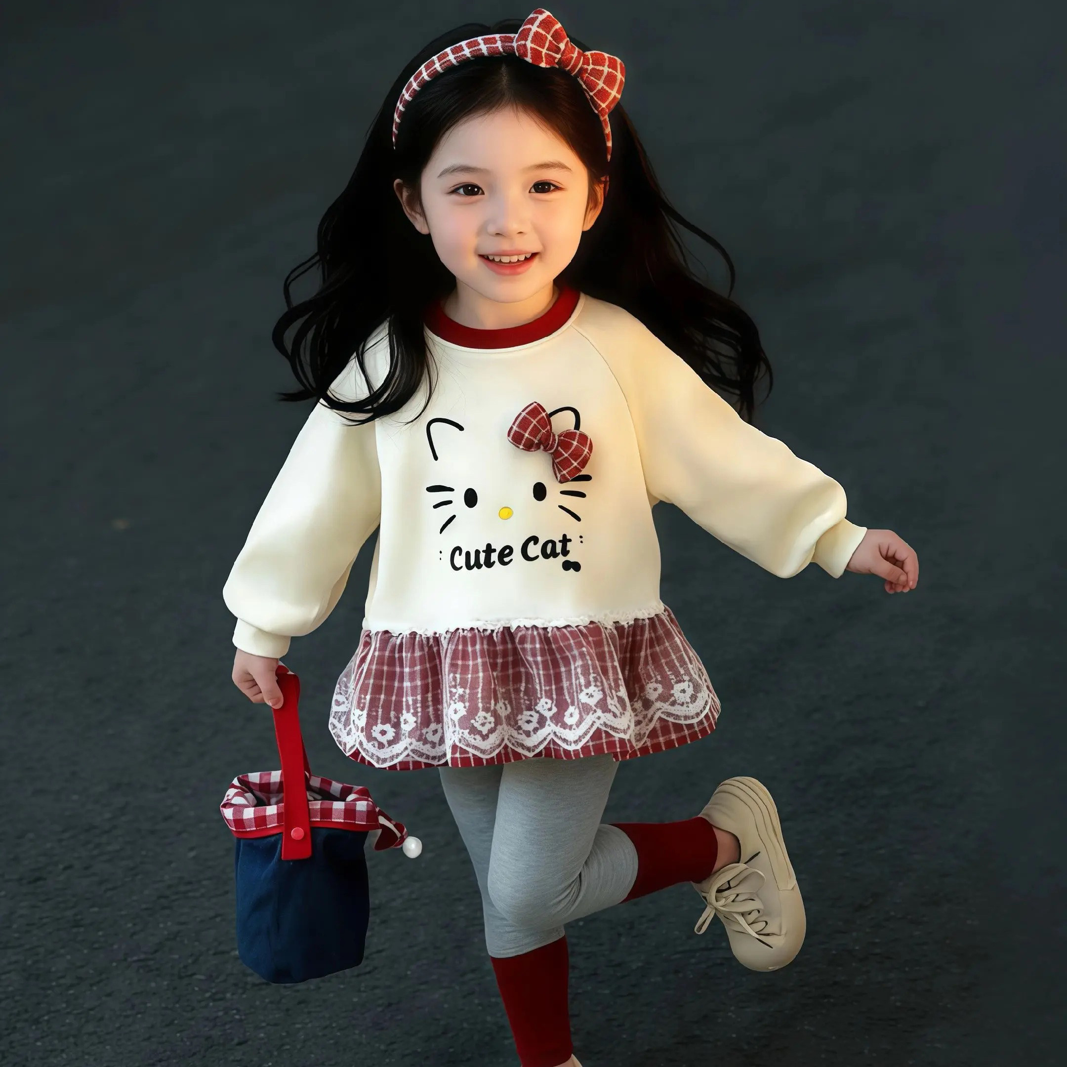 女童装春装女孩衣服女宝宝套装秋6打底裤1一岁半2周岁3纯棉4卫衣5